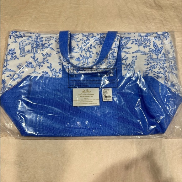 Lilly Pulitzer Beach Tote Bag Large Canvas GWP Four—Tout de Paige NWT - Picture 5 of 8